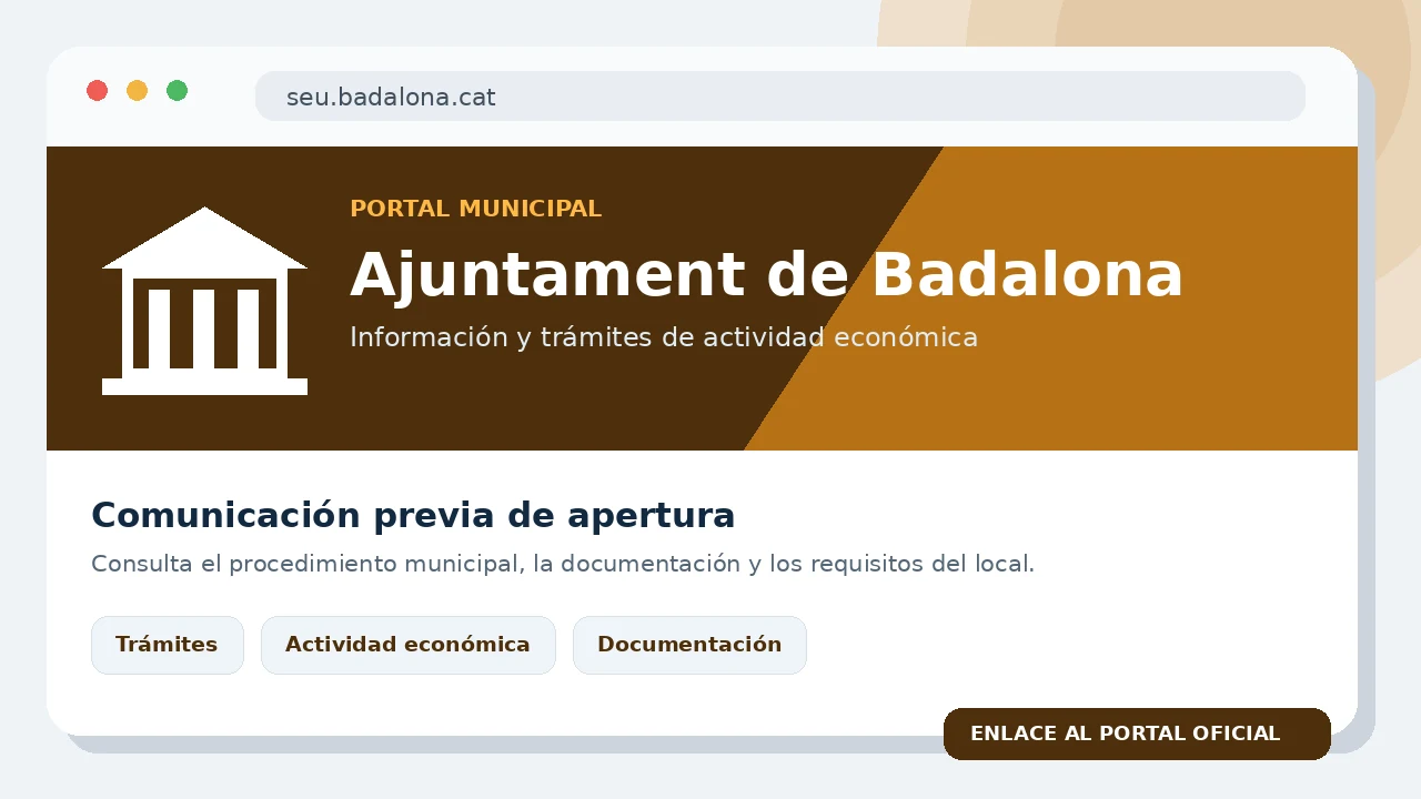 Vista visual del portal municipal de Badalona