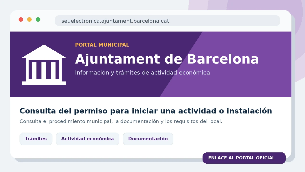 Vista visual del portal municipal de Barcelona