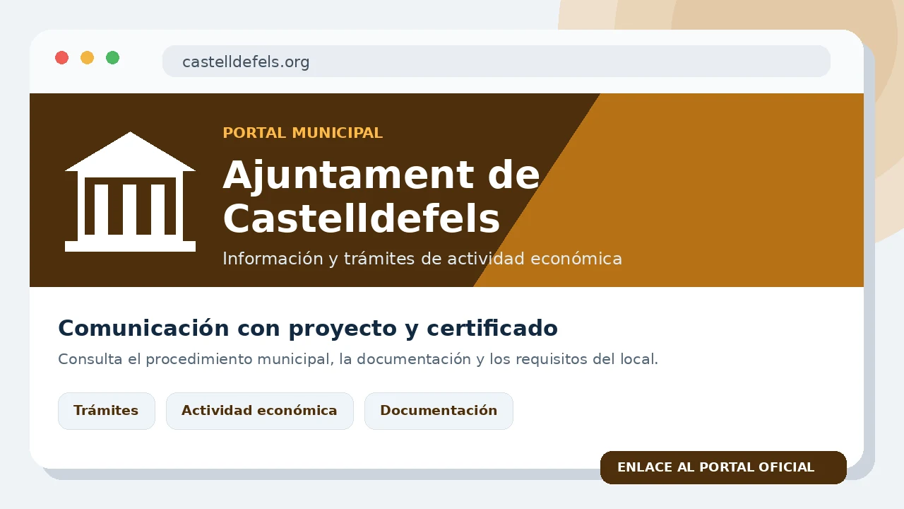Vista visual del portal municipal de Castelldefels