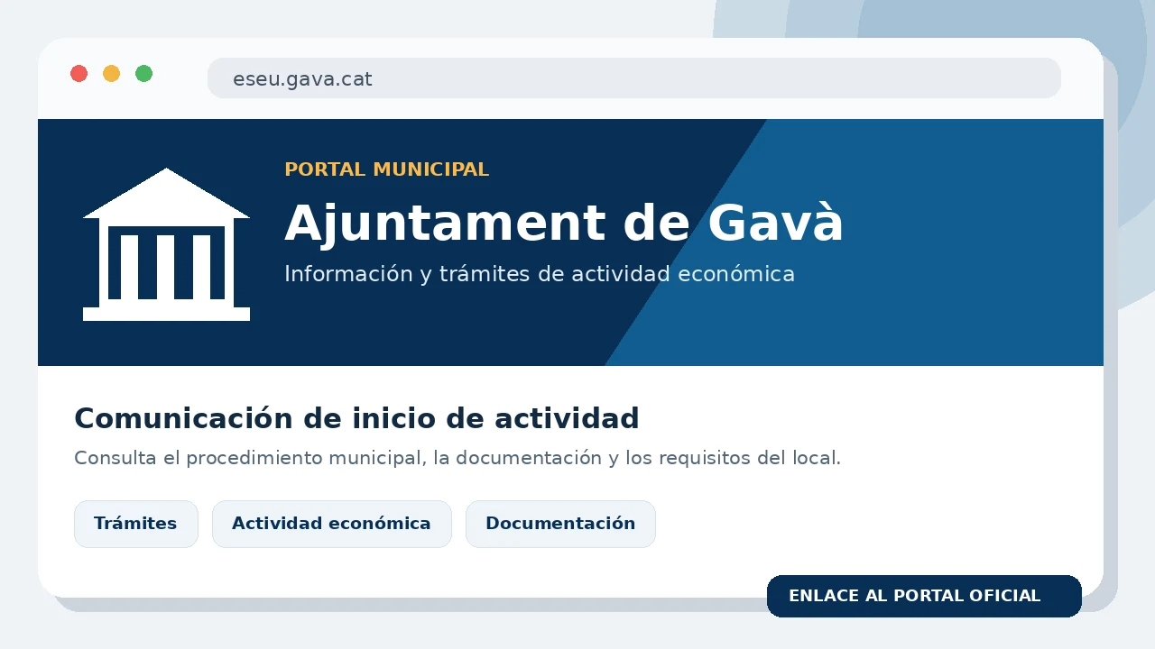 Vista visual del portal municipal de Gavà