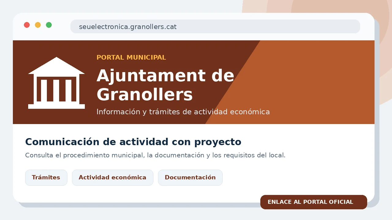Vista visual del portal municipal de Granollers