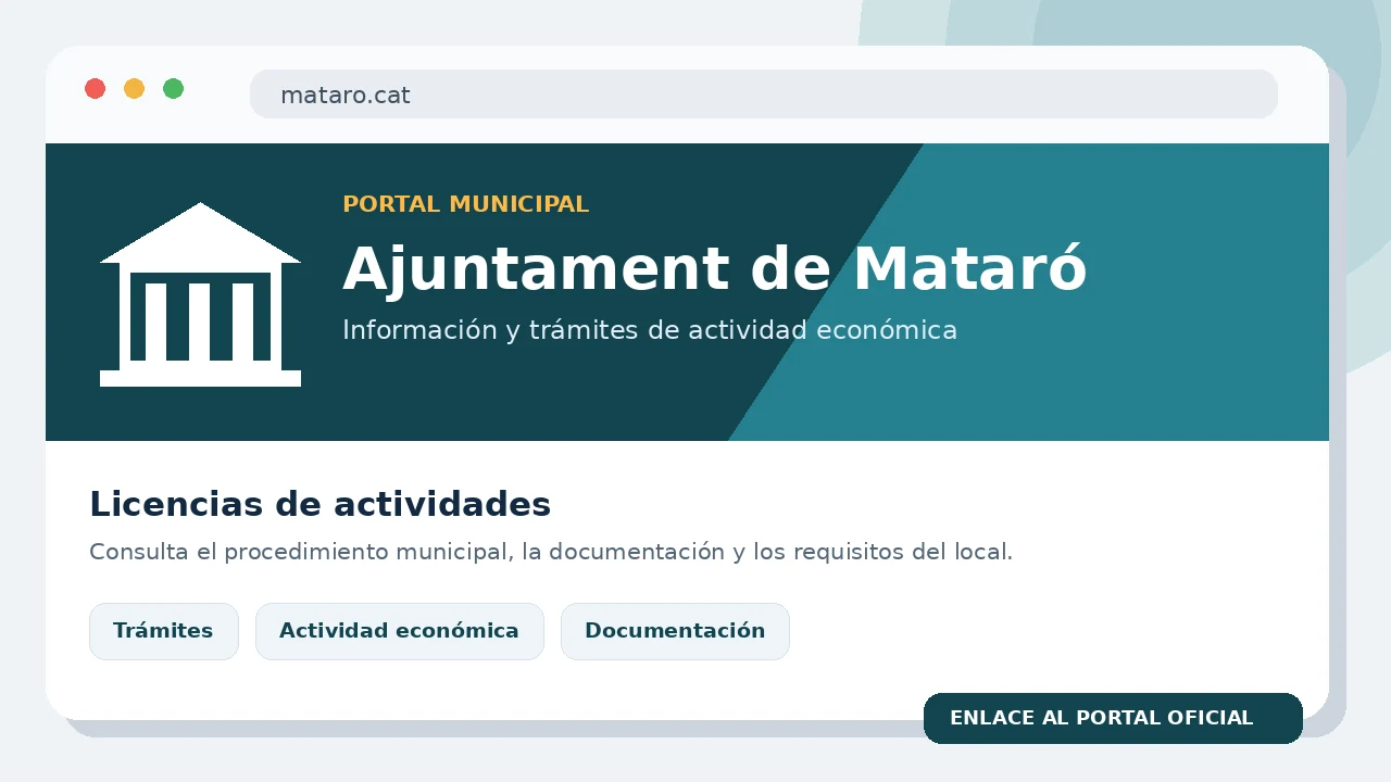 Vista visual del portal municipal de Mataró