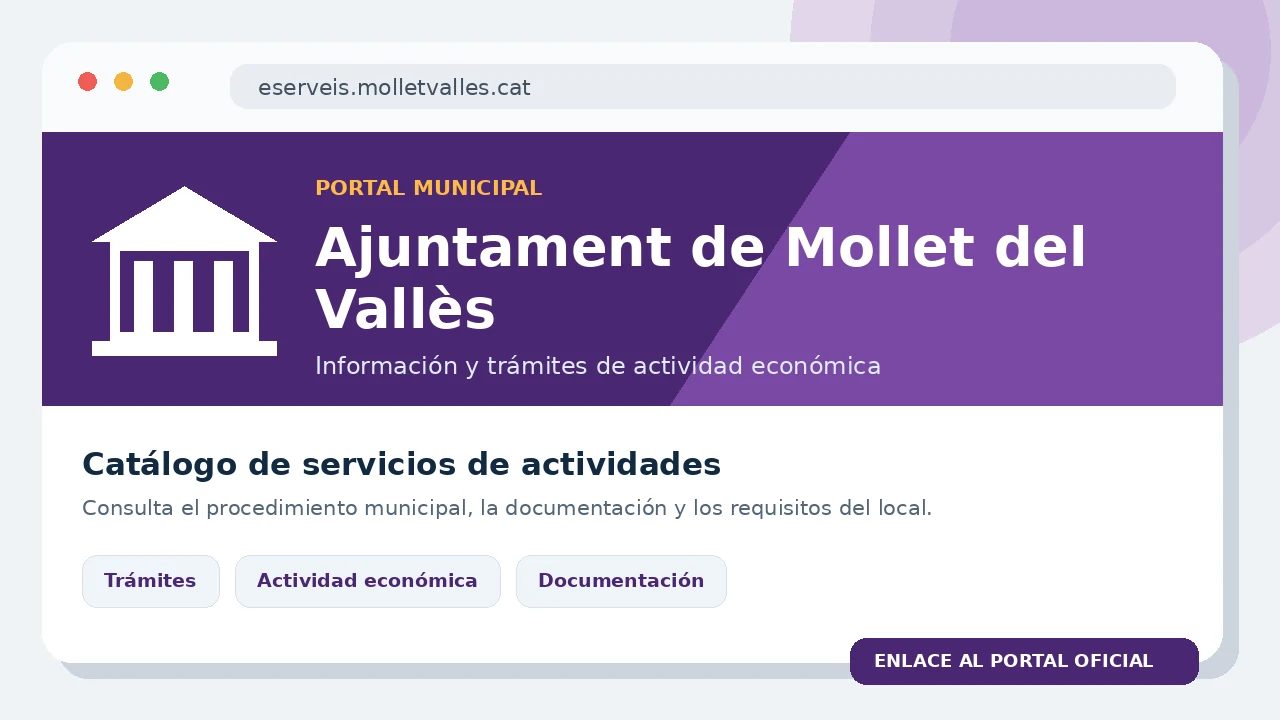 Vista visual del portal municipal de Mollet del Vallès
