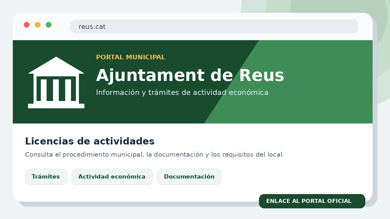 Vista visual del portal municipal de Reus