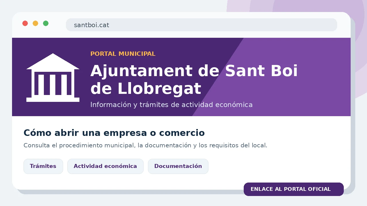 Vista visual del portal municipal de Sant Boi de Llobregat