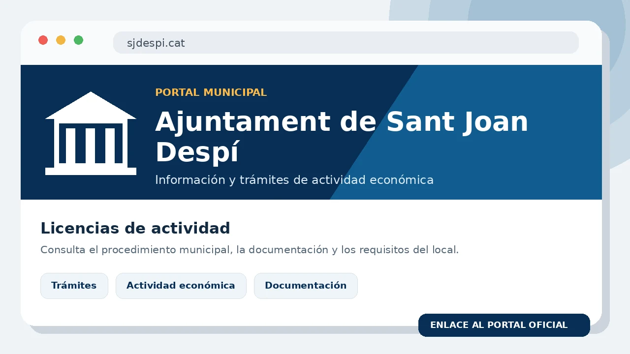 Vista visual del portal municipal de Sant Joan Despí
