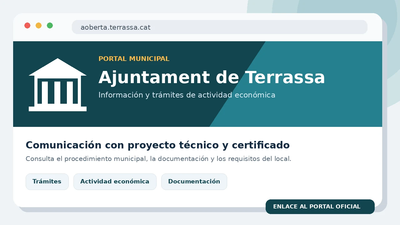 Vista visual del portal municipal de Terrassa