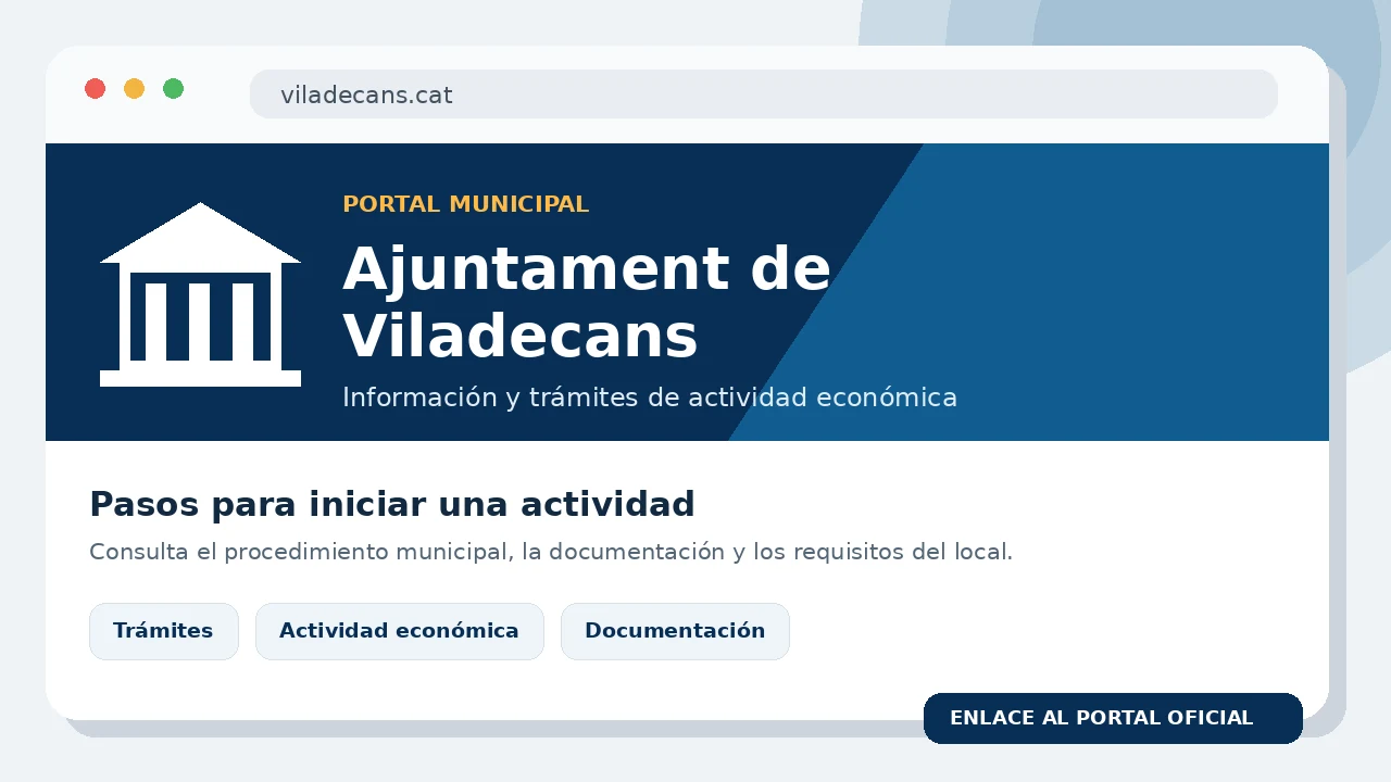 Vista visual del portal municipal de Viladecans